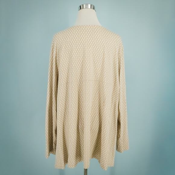 Coolibar Plus Size 2X Tan Print Daybreak Swing Sun Protection 50 UPF Tunic Top - Picture 3 of 7